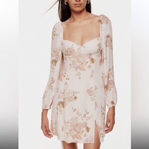 Aritzia Wilfred Novella Dress - Blush Pink Floral Size 0